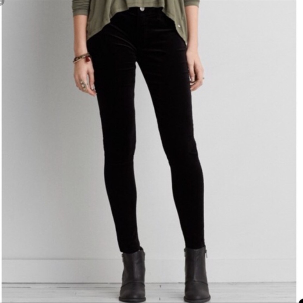 American Eagle Velvet super stretch jeggings